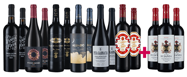 Reds of Portugal & Spain with 3 x Rioja included 15-btl mix Reds of Portugal & Spain with 3 x Rioja included 15-btl mix