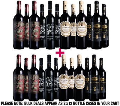 Worldwide Bestsellers and International Black Reds 24-bottle BULK DEAL